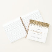 Gold Glitzer 21. Geburtstag Party Gästebuch Notizblock (Innenseite)