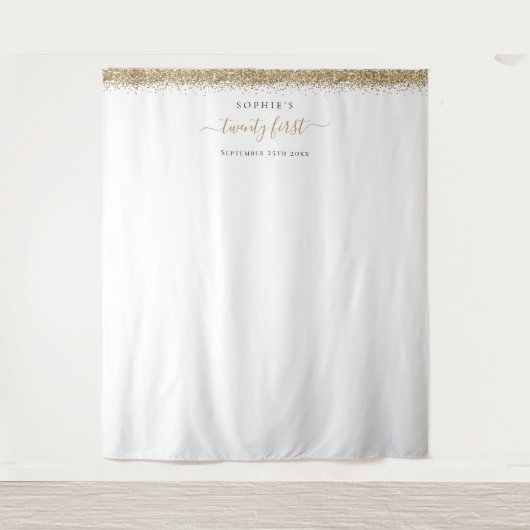 Gold Glitzer 21. Hintergrund für Fotos Tapestry Wandteppich (Vorderseite)