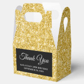 Gold Glitzer 50. Geburtstag Vielen Dank Geschenkschachtel (Geöffnet)