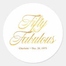 Gold Glitzer 50 und fabelhafte Moderne 50. Geburts