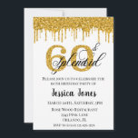 Gold Glitzer 60 60. Splendid 60 Geburtstag Einladung<br><div class="desc">This design was created though digital art. It may be personalized in the area provide or customizing by choosing the click to customize further option and changing the name, initials or words. You may also change the text color and style or delete the text for an image only design. Kontakt...</div>