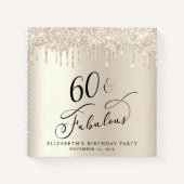 Gold Glitzer 60. Geburtstagsparty Gästebuch Notizblock (Vorderseite)