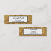 Gold Glitzer Abschluss Namenskarte einfügen (Vorne/Hinten)