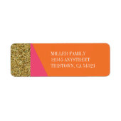 Gold Glitzer Address Labels (Vorne)