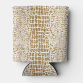 Gold Glitzer Alligator Print Dosenkühler (Vorderseite)
