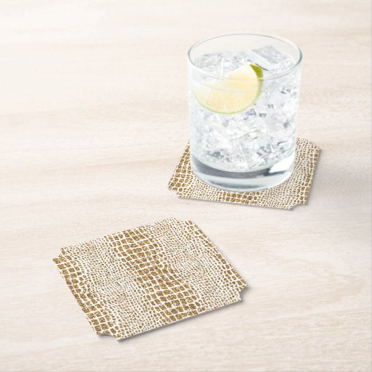 Gold Glitzer Alligator Print Untersetzer (Vor Ort)