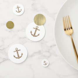 Gold Glitzer Anchor Nautical Beach Tropical Party Konfetti
