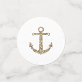Gold Glitzer Anchor Nautical Beach Tropical Party Konfetti (Klein Vorderseite)