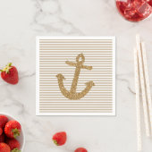 Gold Glitzer Anchor Serviette (Beispiel)
