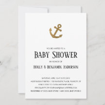 Gold Glitzer Anchor Simple Couples Kinderdusche