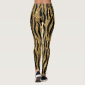Gold Glitzer Animal Print Leggings (Rückseite)