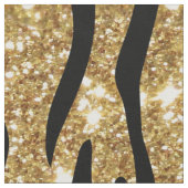 Gold Glitzer Animal Print Stoff (Nahaufnahme)
