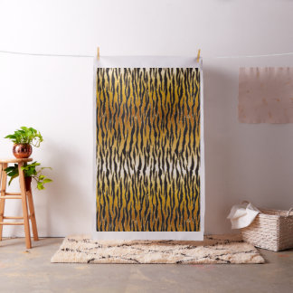 Gold Glitzer Animal Print Stoff