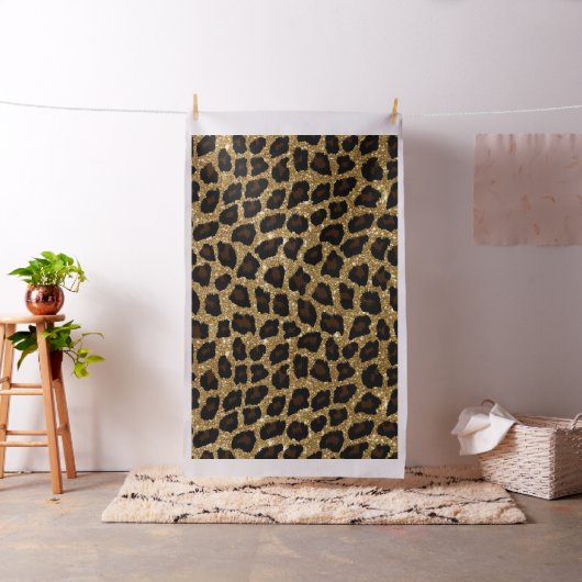 Gold Glitzer Animal Print Stoff (Beispiel)