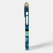 Gold Glitzer Aquamarin Agate Marble Diamonds Case-Mate iPhone Hülle (Rückseite / Links)