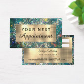 Gold Glitzer aquamarin Opal Terminkarte (Schreibtisch)