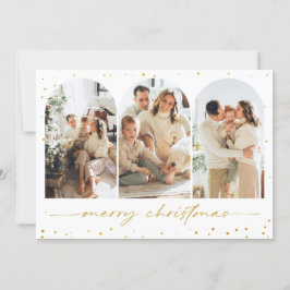 Gold Glitzer Arch Weihnachtskarte Foto Grußkarte Einladung