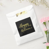 Gold Glitzer auf Black Happy Halloween Geschenktütchen (Versiegelt)
