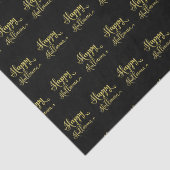 Gold Glitzer auf Black Happy Halloween Seidenpapier (Ausschnitt)