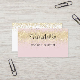 Gold Glitzer auf der rosa Glam Business Card Visitenkarte