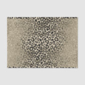 Gold Glitzer auf Ombre Leopard Hintergrund Seidenpapier (Vorderseite)
