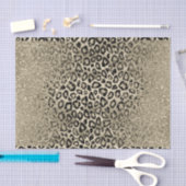 Gold Glitzer auf Ombre Leopard Hintergrund Seidenpapier (Handwerk)