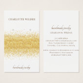 Gold Glitzer auf Weiß (Vorne & Hinten)