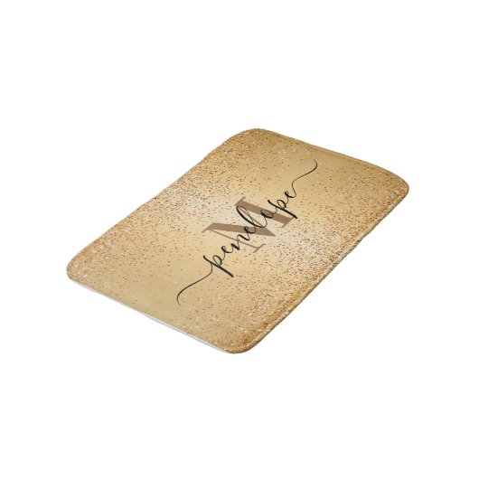 Gold Glitzer Badematte (Schrägansicht)