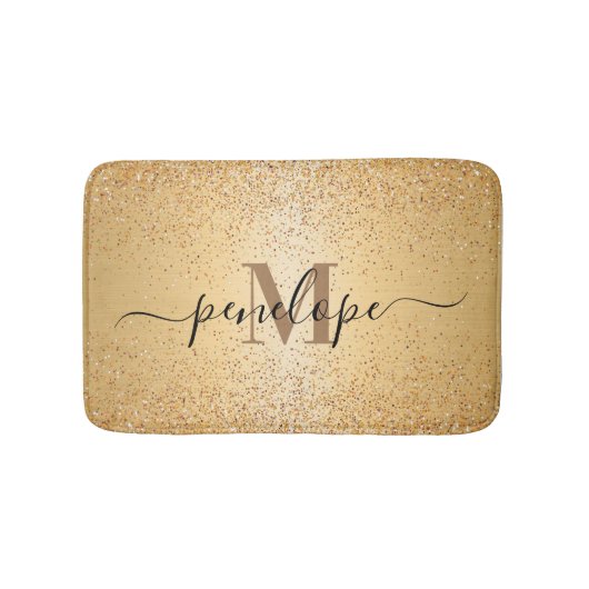 Gold Glitzer Badematte (Vorderseite)