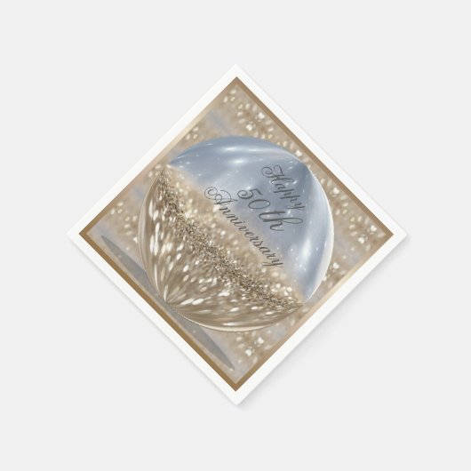 Gold Glitzer Ball Napkins Serviette (Ecke)