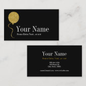 Gold Glitzer Ballon Event Party Plane Black Visitenkarte (Vorne/Hinten)