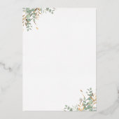 Gold Glitzer Ballon Niedlich Baby Dusche Es ist ei Folieneinladung (Rückseite)