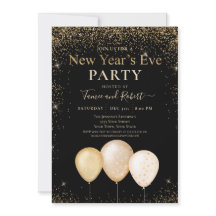 Gold Glitzer Ballons Silvester Party