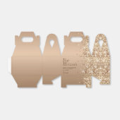 Gold Glitzer Bat Mitzvah Geschenkschachtel (Ungefaltet)