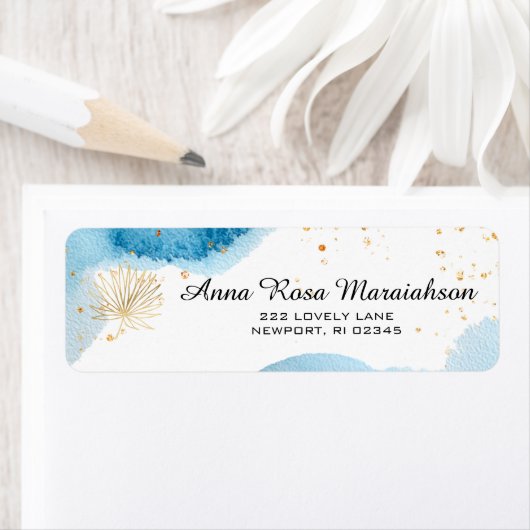 *~* Gold Glitzer Beach Nautic Ocean Palm Fan (Insitu)