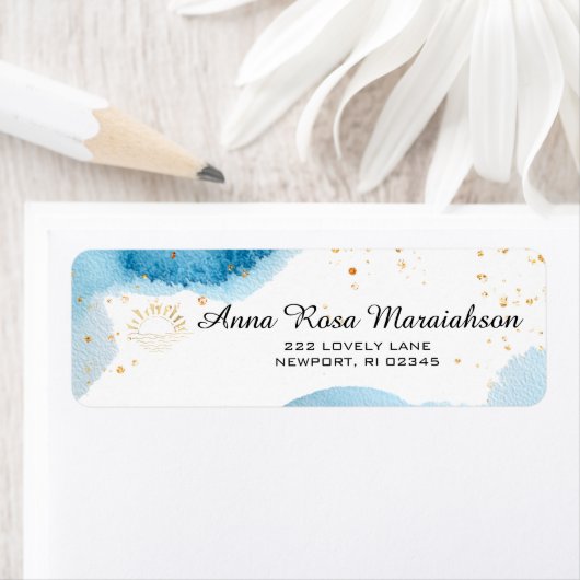 *~* Gold Glitzer Beach Nautical Ocean Sun Waves (Insitu)