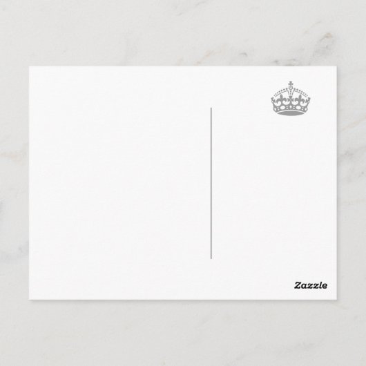 Gold Glitzer Behalte Ruhe und Funkeln auf Postkart Postkarte (Rückseite)