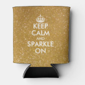 Gold Glitzer behalte Ruhe und strahlt auf Dosenküh Dosenkühler (Vorderseite)