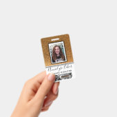 Gold Glitzer Beruflich CNA Krankenschwester Dr. Fo Ausweis (Handheld)