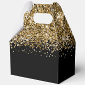 Gold Glitzer Black 16 . Geburtstag Geschenkschachtel (Rückseite)