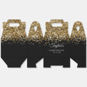 Gold Glitzer Black 16 . Geburtstag Geschenkschachtel (Ungeklappt)