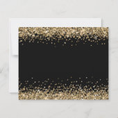 Gold Glitzer Black Happy Holidays Card (Rückseite)