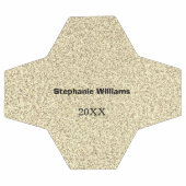 Gold Glitzer Black Individuelle Name Wedding Brida Fußball (Flach)