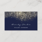 Gold Glitzer Black Makeup Lash Blue Navy Spark Visitenkarte (Vorderseite)