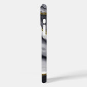 Gold Glitzer Black Monogram Case-Mate iPhone Hülle (Rückseite / Links)