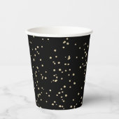 Gold Glitzer Black New Year's Eve Pappbecher (Vorderseite)