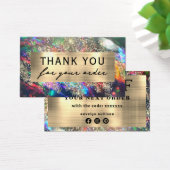 Gold Glitzer Black Opal Discount Card (Schreibtisch)