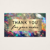 Gold Glitzer Black Opal Discount Card (Vorderseite)