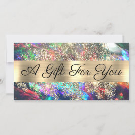 Gold Glitzer Black Opal Geschenkgutschein