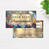 Gold Glitzer Black Opal Terminkarte (Schreibtisch)